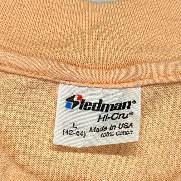 Vtg Columbia STS-28 Peach T-Shirt Nasa Space Shuttle Tag Size L DOD USA Cotton - Picture 4 of 13